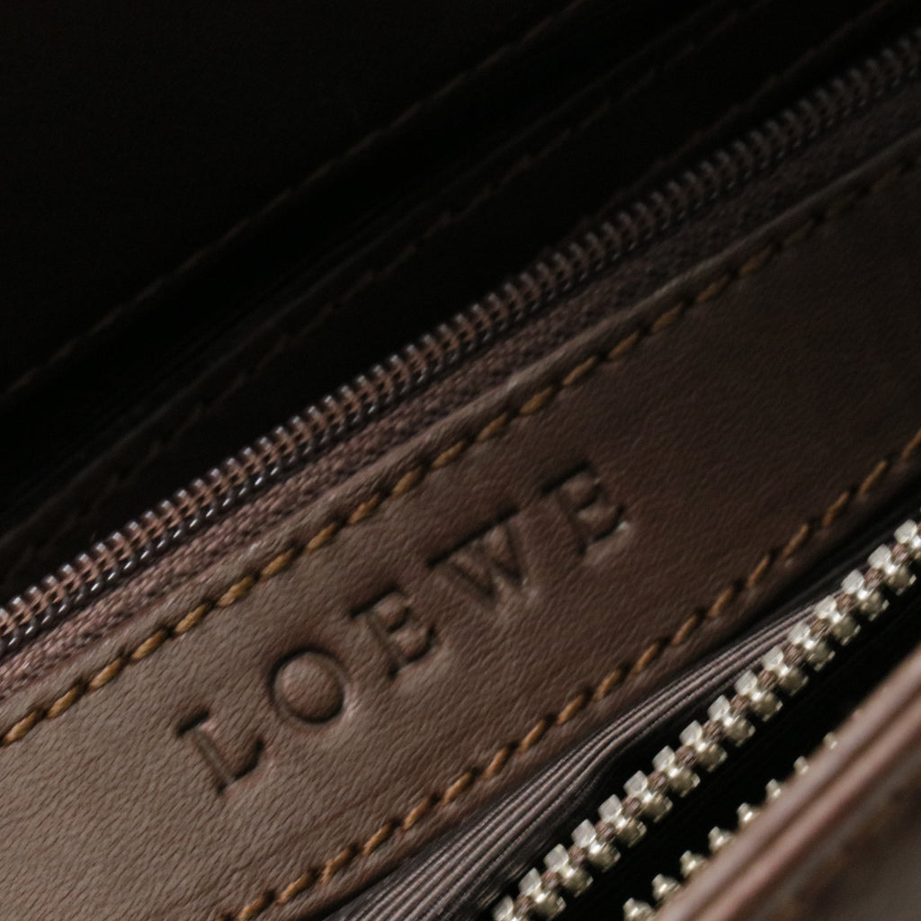 Borsa tote in pelle Camoccio Anagram Loewe Marrone
