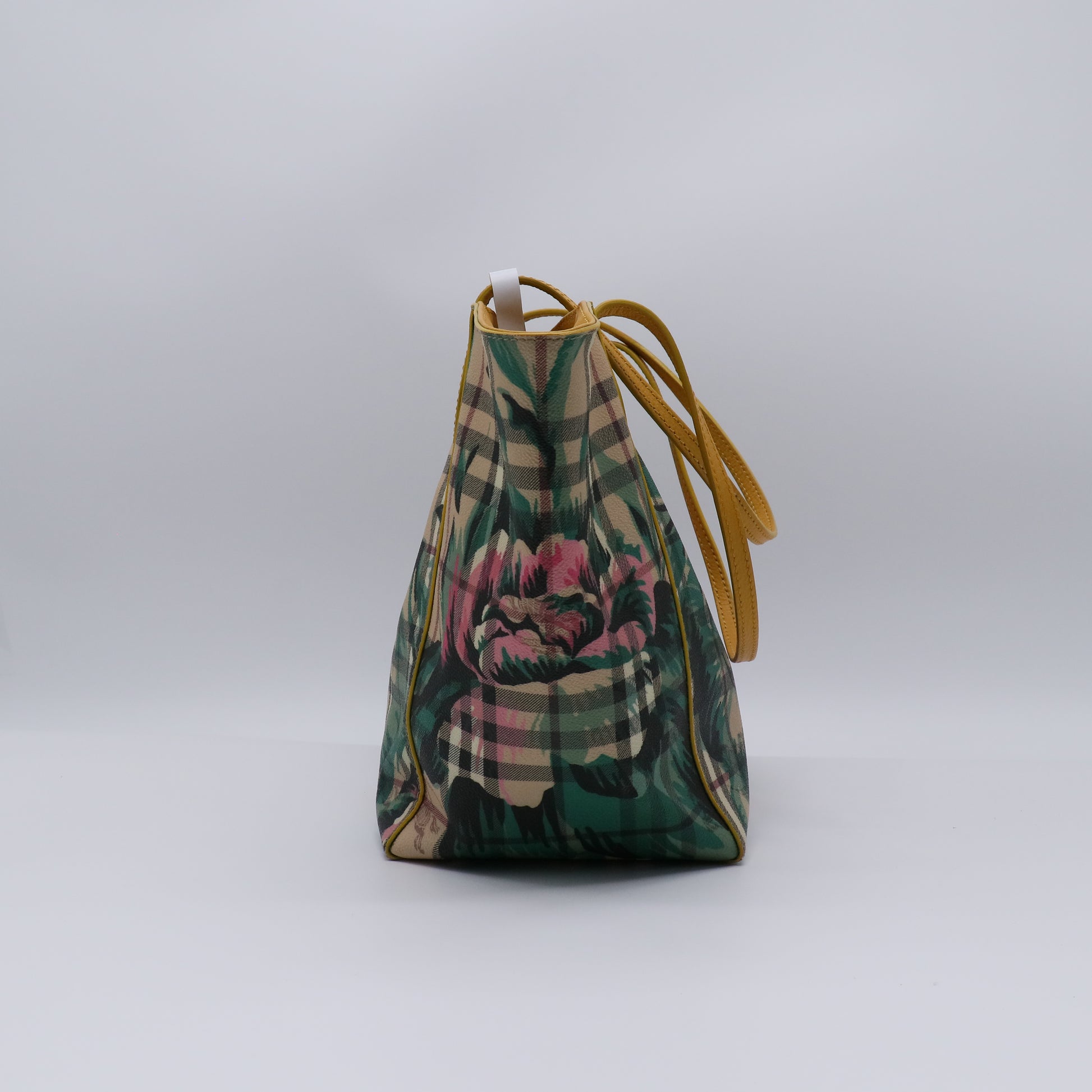Burberry Haymarket Check Floral Small Canterbury Tote B21137