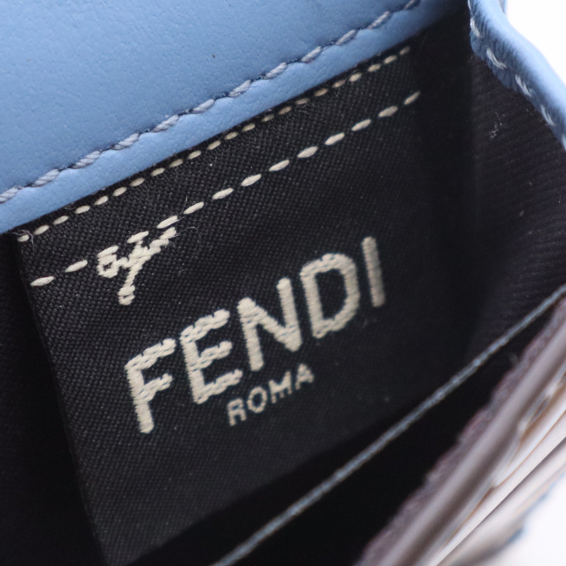 Tri-fold Wallet Leather F-Is Zucca Pattern