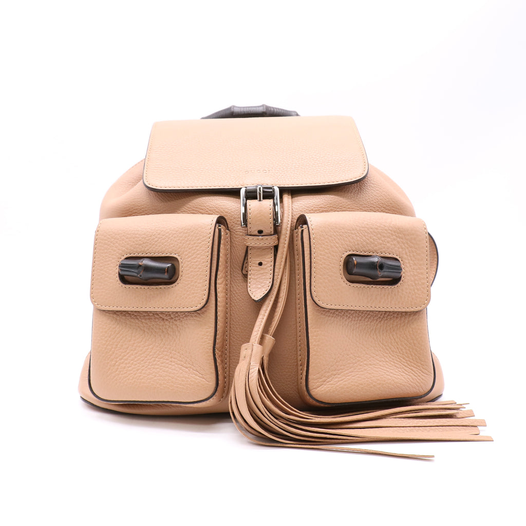 Gucci Bamboo Tassel Backpack Leather Medium twins LDJ4967