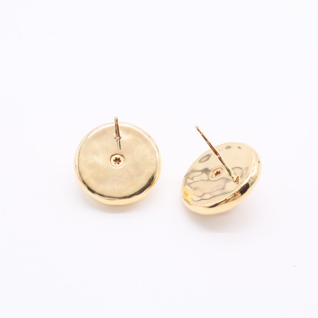 Chanel CC Stud Earrings Crystal Embellished Metal and Faux Pearls Twins LDJ2770