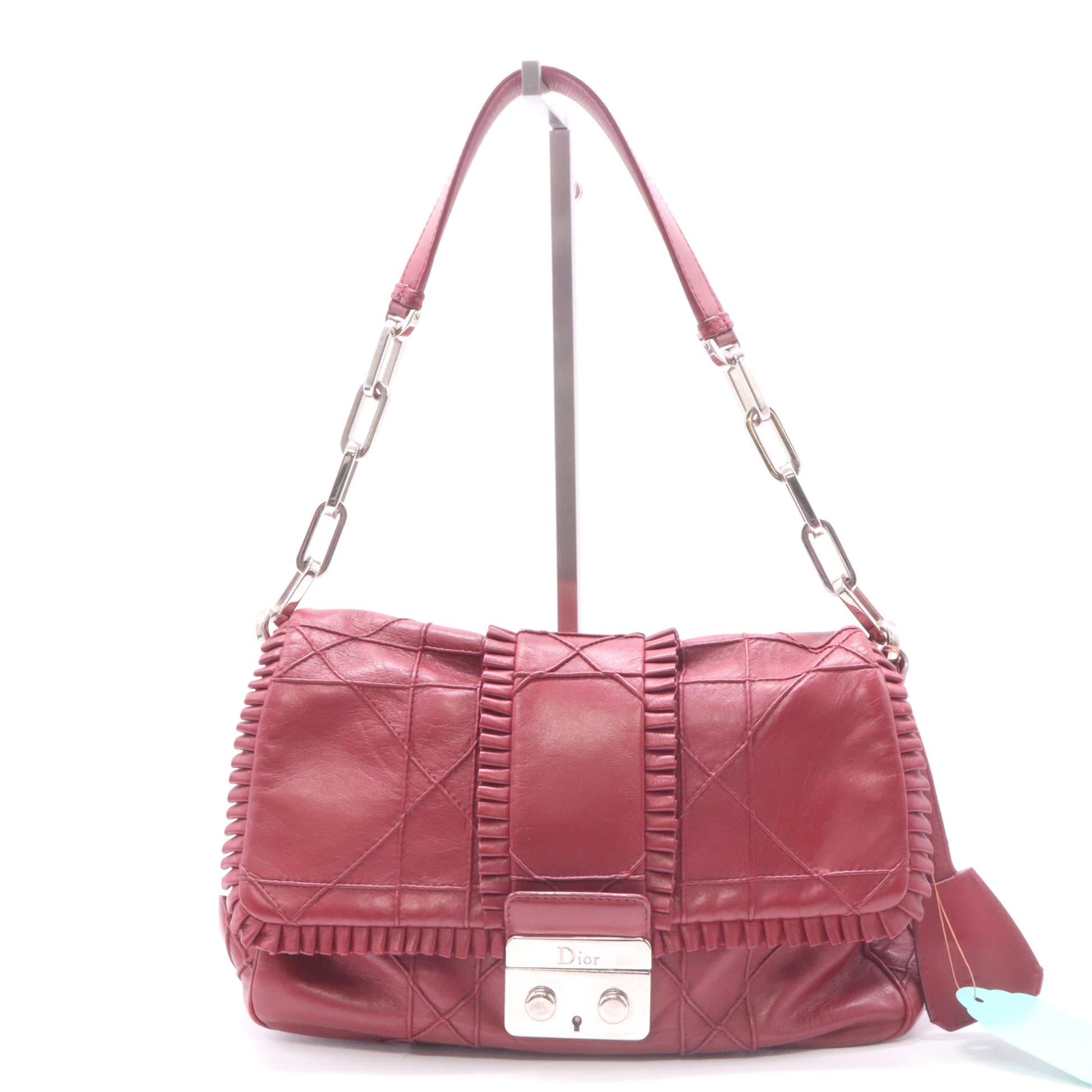 Christian Dior New Lock Ruffle Flap Bag Twins B23329
