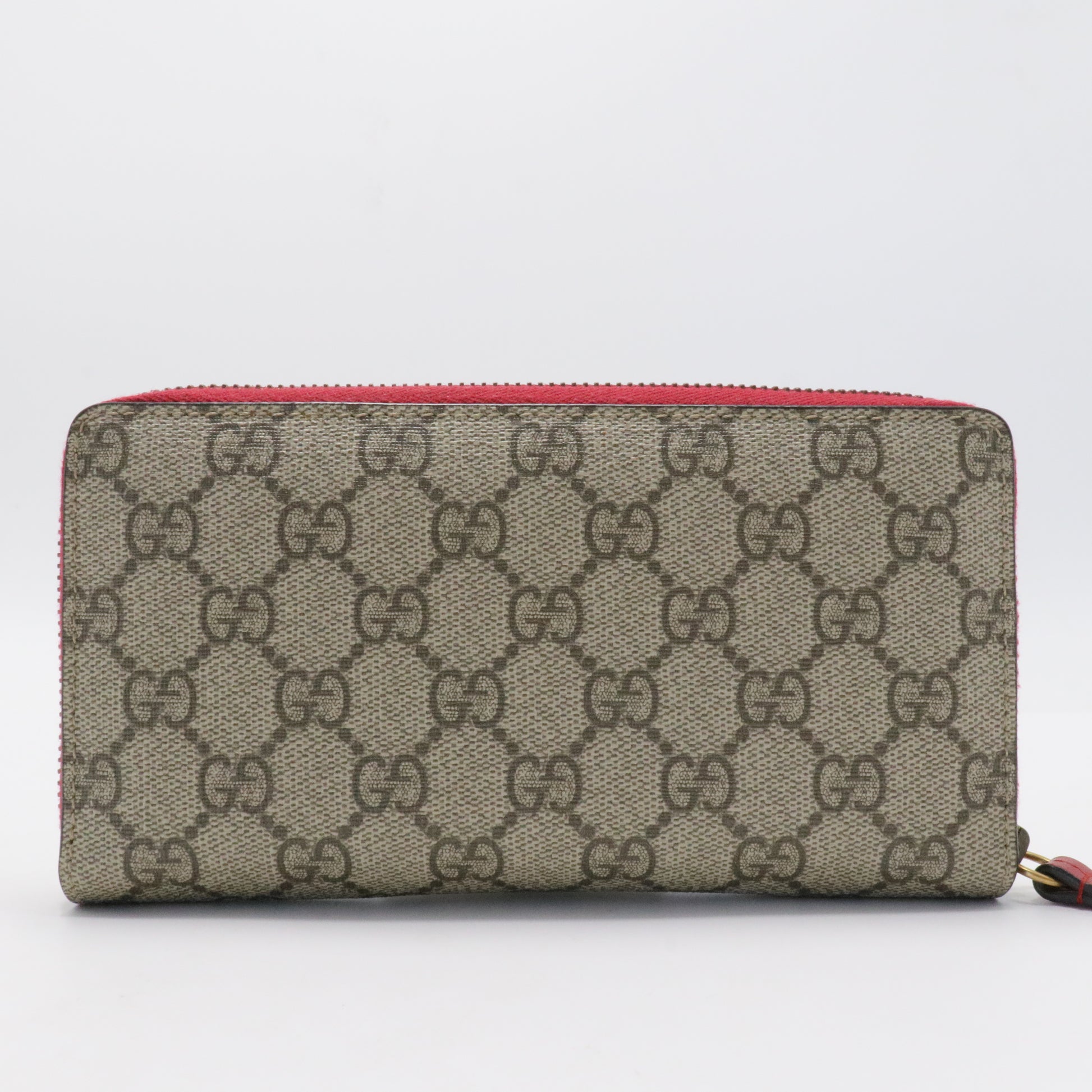 GG Supreme Monogram Cherries Zip Around