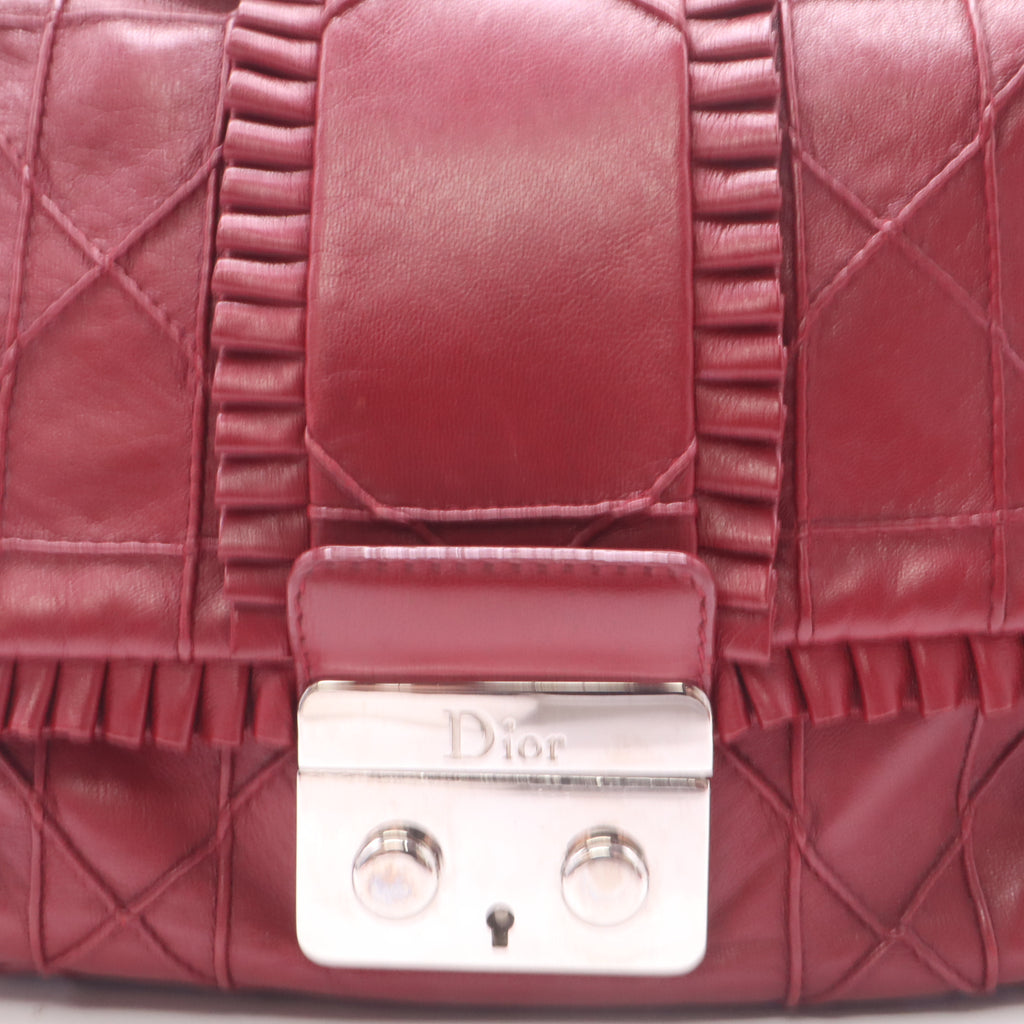 Christian Dior New Lock Ruffle Flap Bag Twins B23329