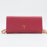 Wallet on Chain Saffiano Leather