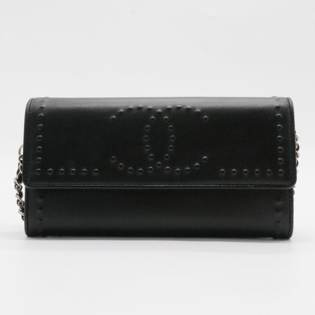 CC Calfskin/Lamskin Flap Wallet