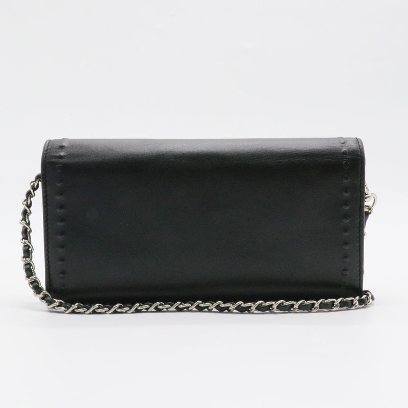 CC Calfskin/Lamskin Flap Wallet