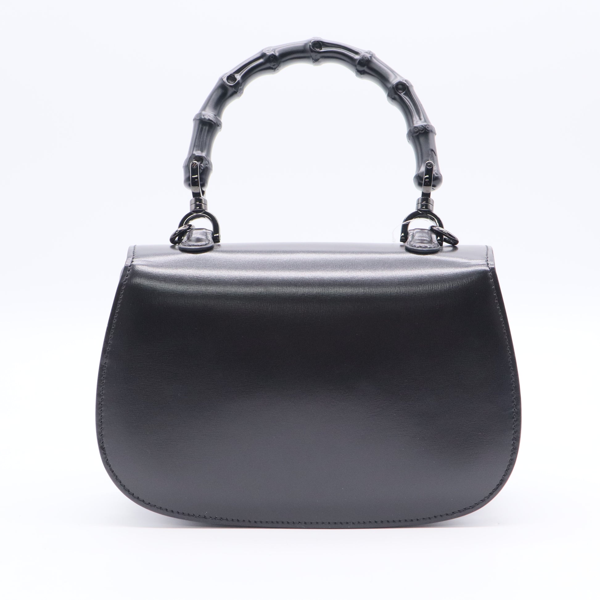 Gucci Bamboo 1947 Top Handle Bag Leather Small Twins LDJ2767