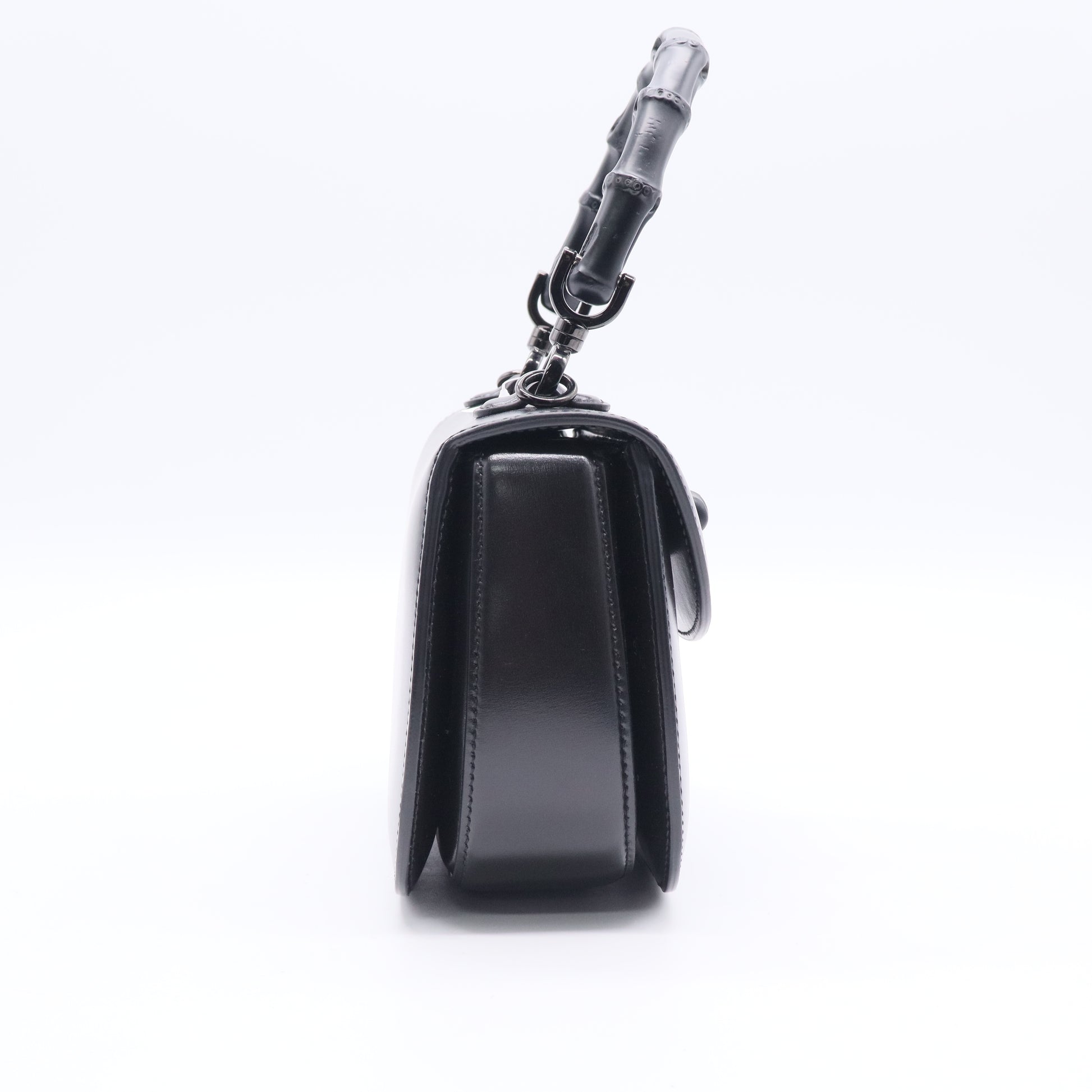 Gucci Bamboo 1947 Top Handle Bag Leather Small Twins LDJ2767