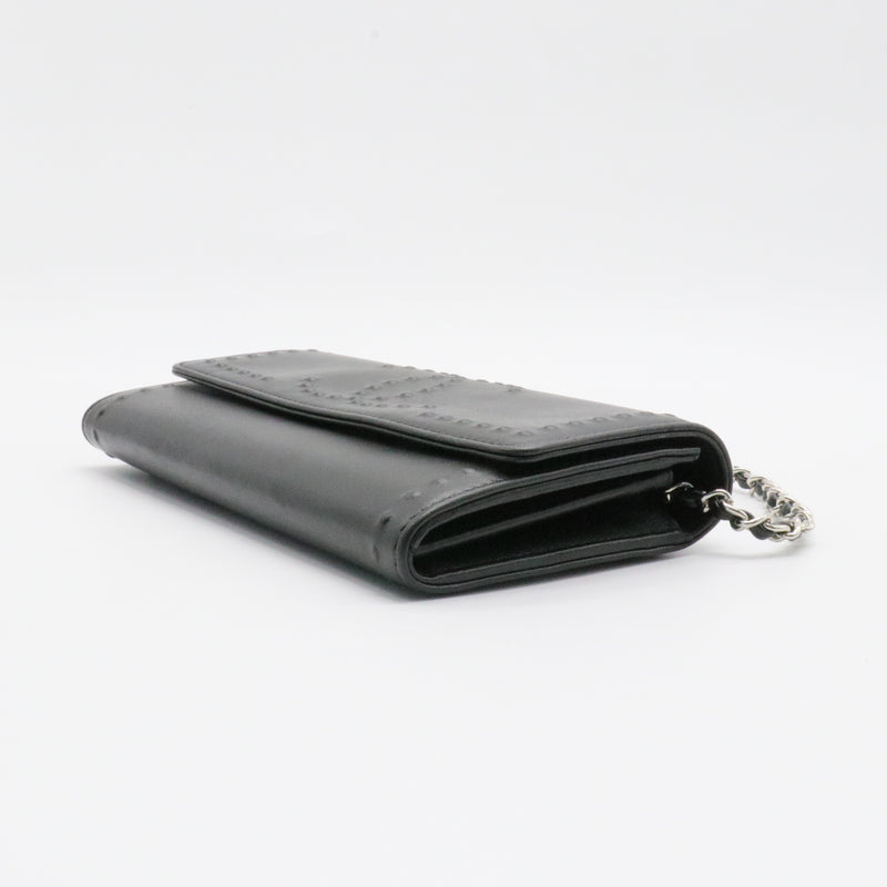 CC Calfskin/Lamskin Flap Wallet