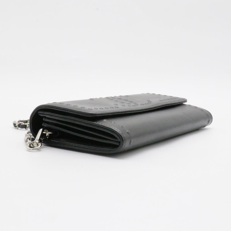 CC Calfskin/Lamskin Flap Wallet