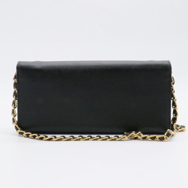 Wallet on Chain Saffiano Leather