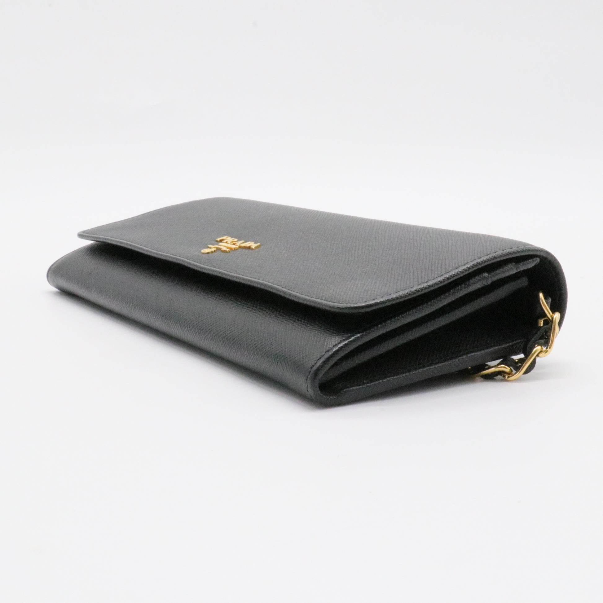 Wallet on Chain Saffiano Leather