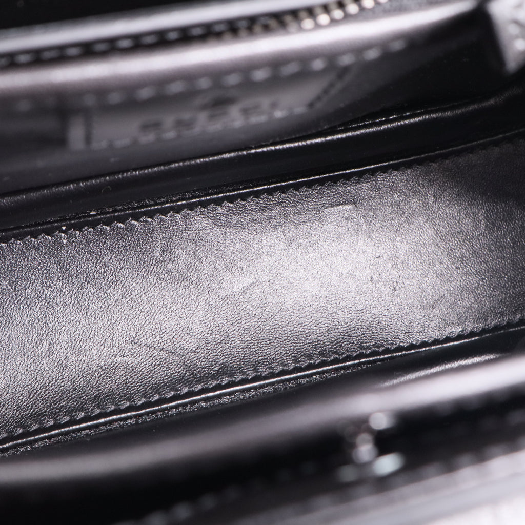 Gucci Bamboo 1947 Top Handle Bag Leather Small Twins LDJ2767