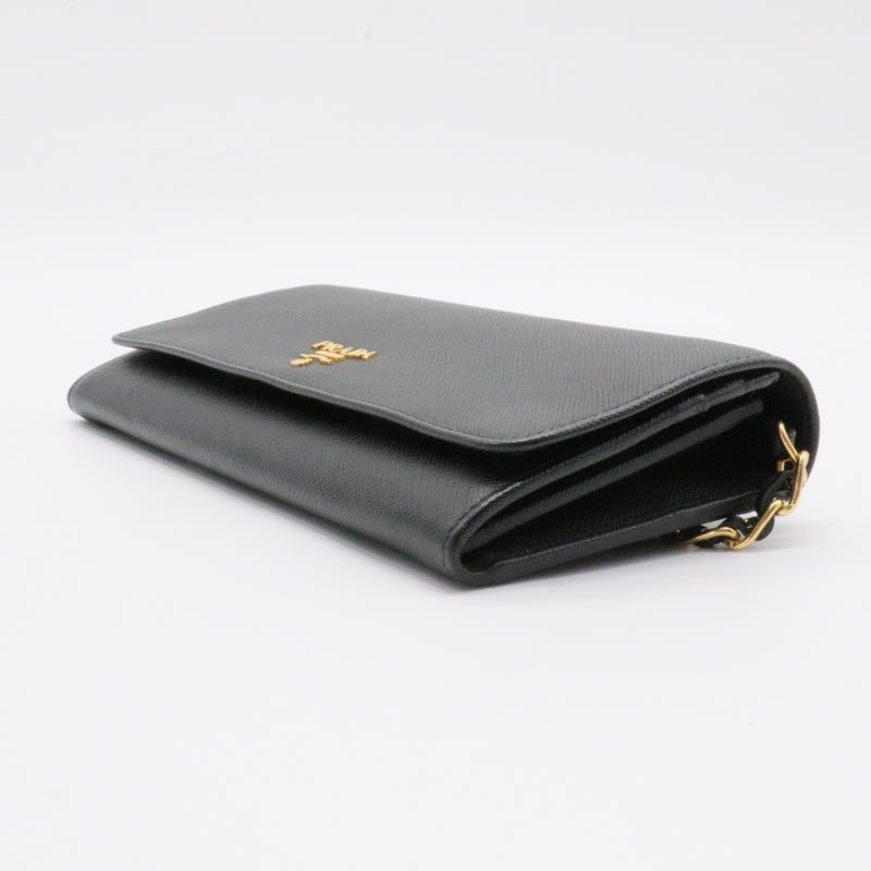 Wallet on Chain Saffiano Leather