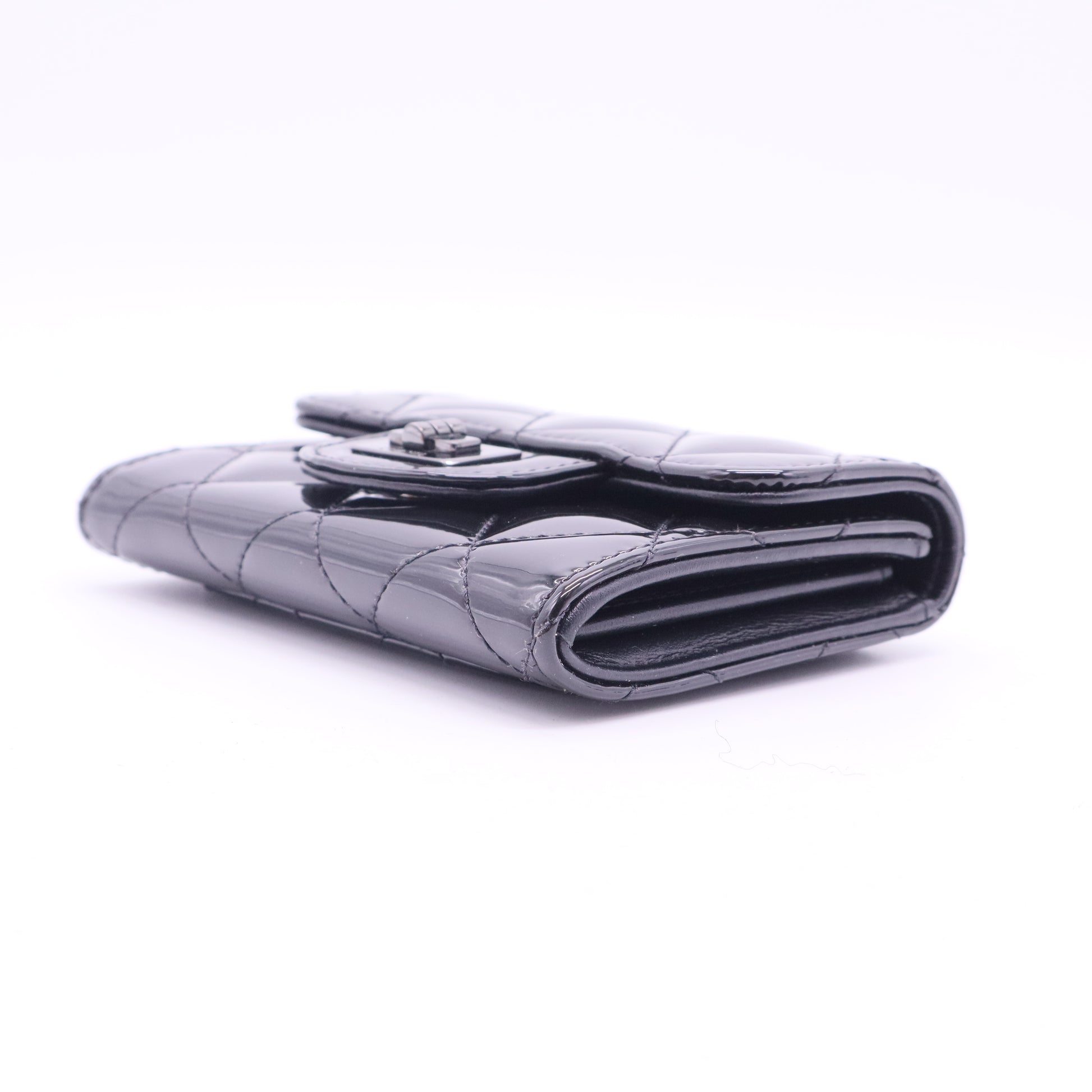 So Black Reissue Card holder Patent Leather Wallet
