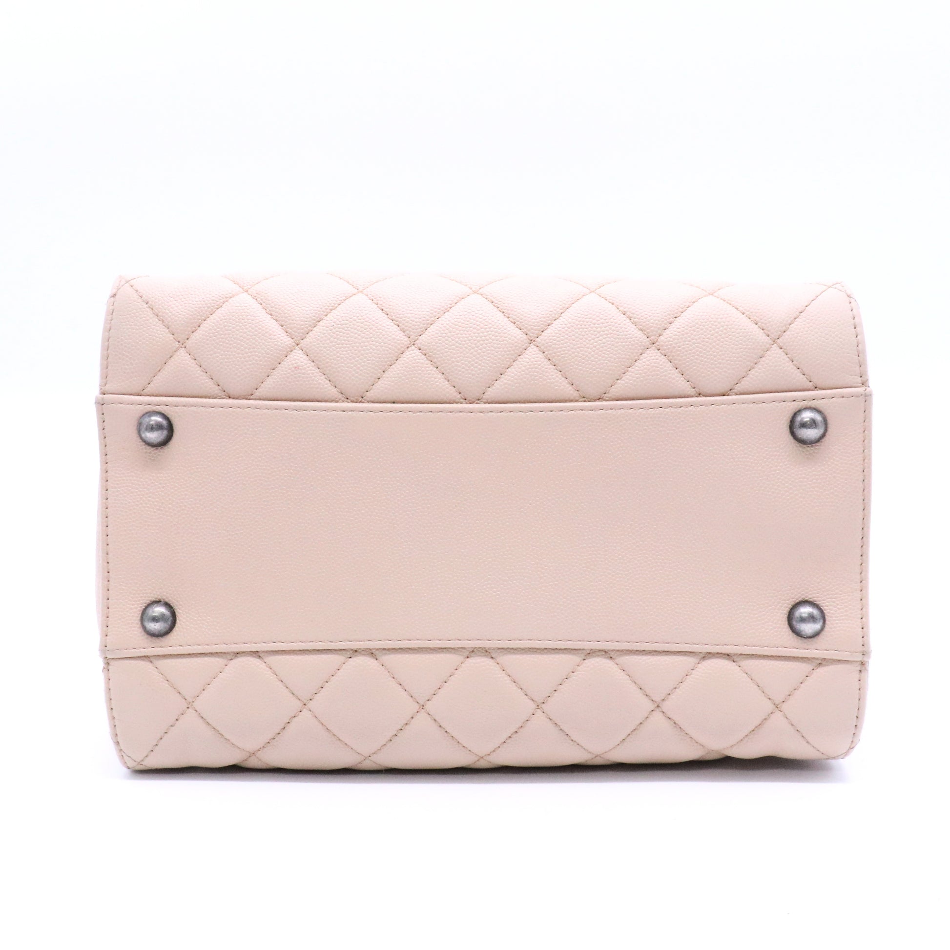 Chanel  Caviar Quilted Medium CC Bucket Bag Beige twins