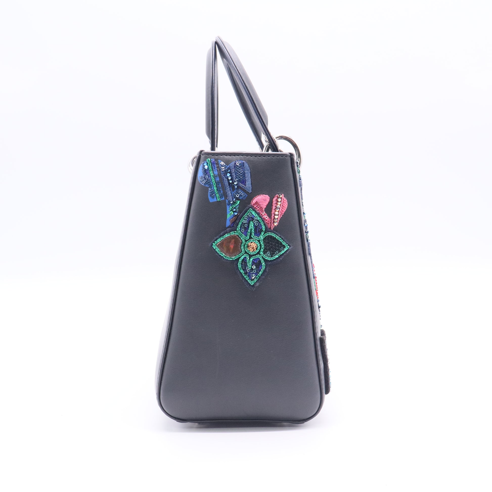 Christian Dior Lady Dior Bag Patch Embellished Leather Medium Twins LDJ2768