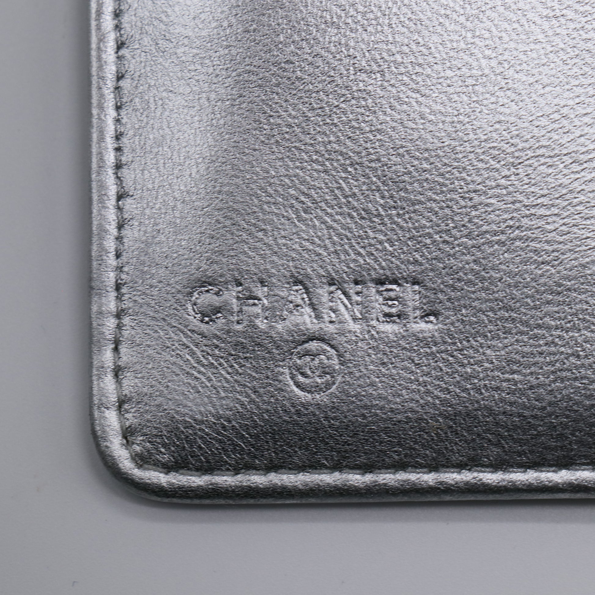 Chanel Metallic Patent Calfskin Quilted Lucky Symbols Yen Wallet W21404