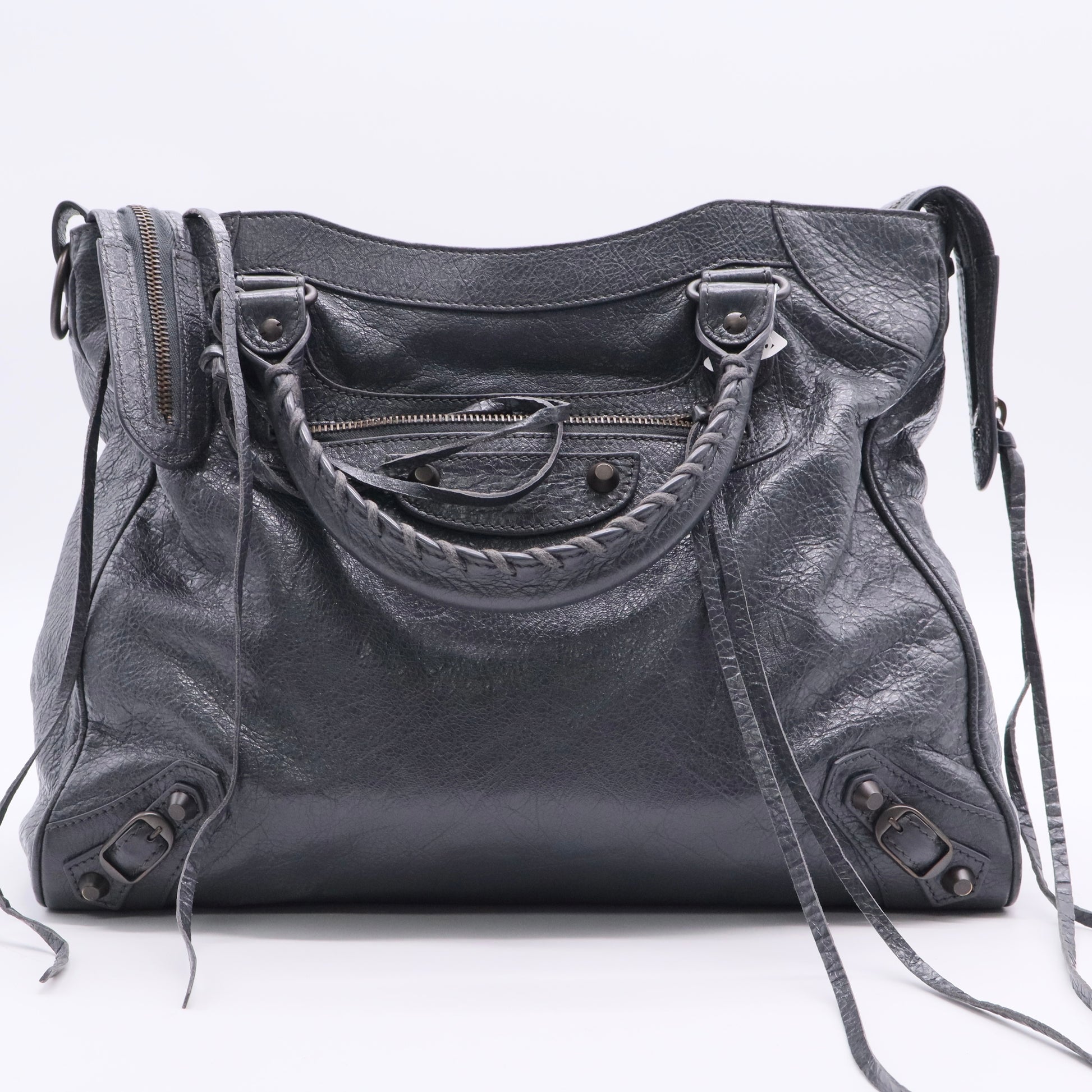 Balenciaga Motocross Classic Velo Bag Grey leather Balenciaga city bag Twins LDJ2758
