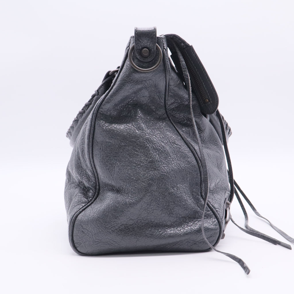 Balenciaga Motocross Classic Velo Bag Grey leather Balenciaga city bag Twins LDJ2758