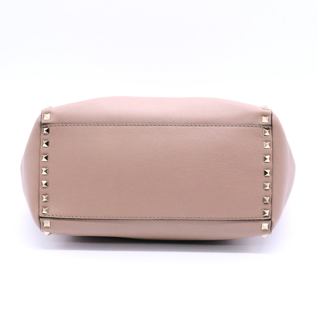 Rockstud Tote Rigid Leather Medium Twins