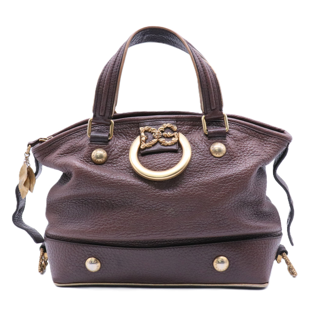 Dolce & Gabbana Leather brown Top Handle Bag twins