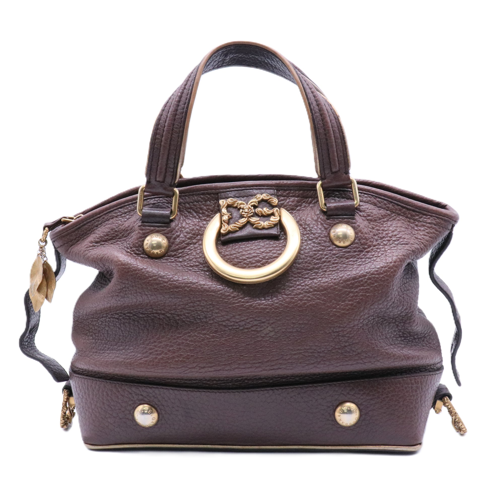 Dolce & Gabbana Leather brown Top Handle Bag twins