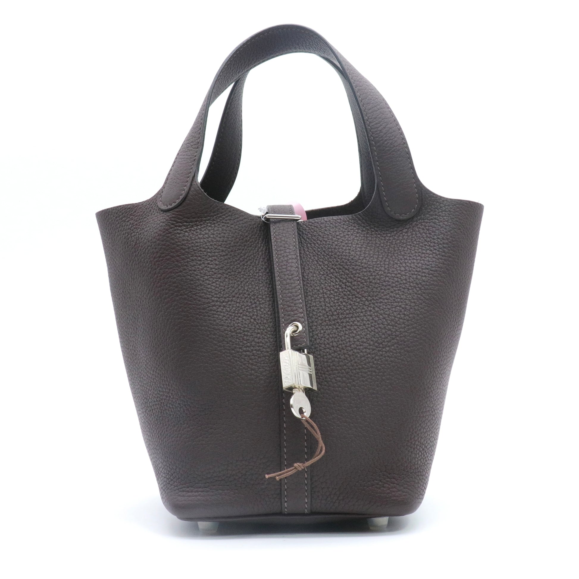 Bolsa Hermes Picotin Lock PM Marrom twins