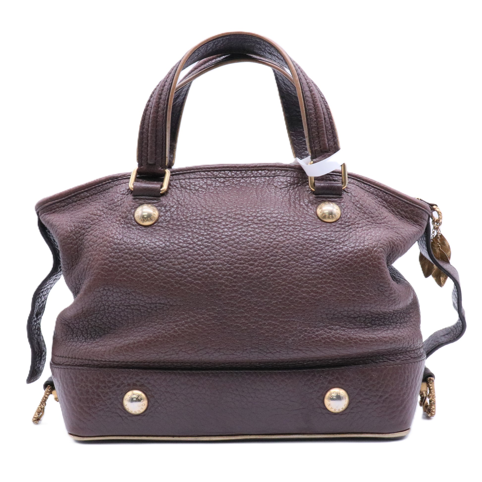 Dolce & Gabbana Leather brown Top Handle Bag twins