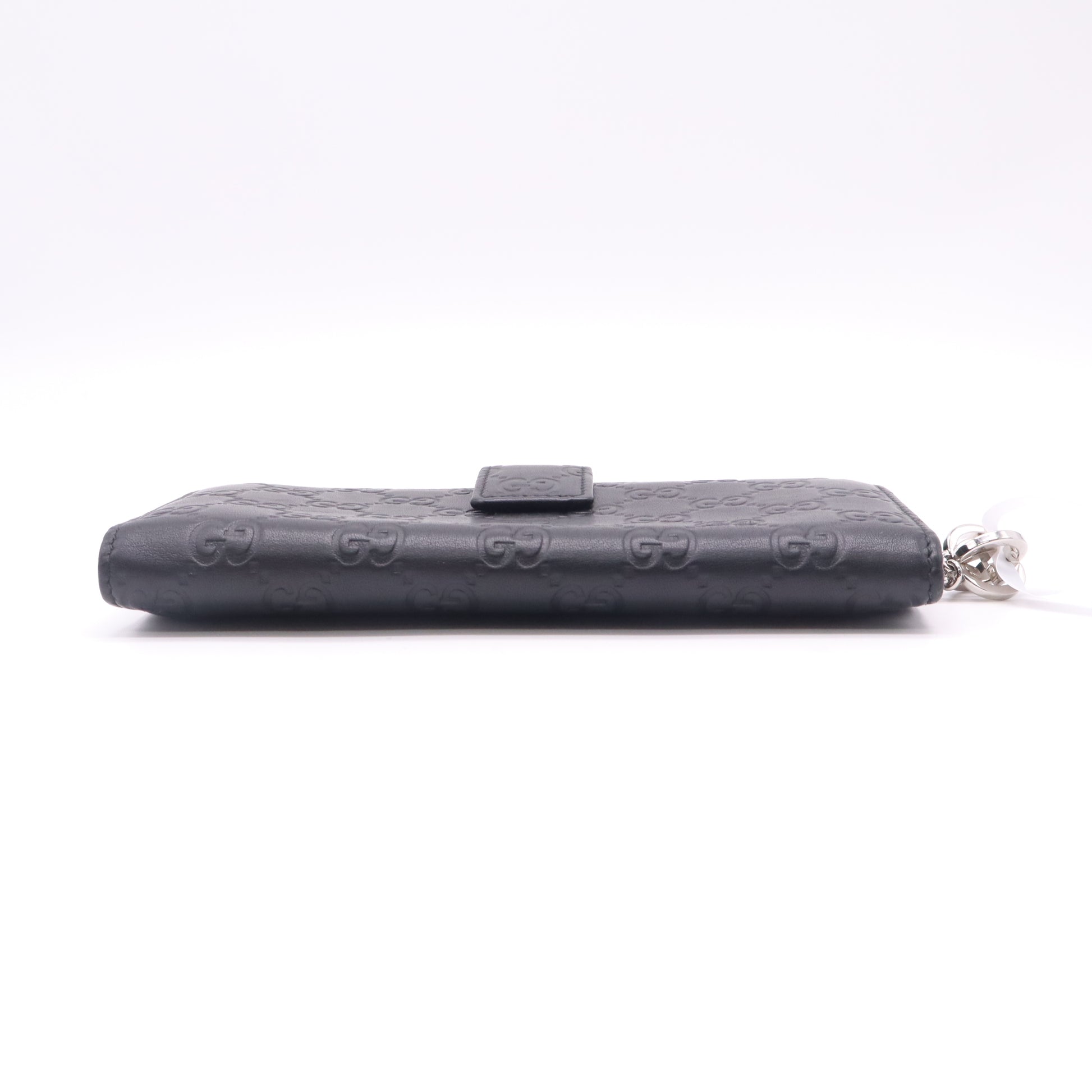 Black Guccissima Leather Continental Wallet W22569
