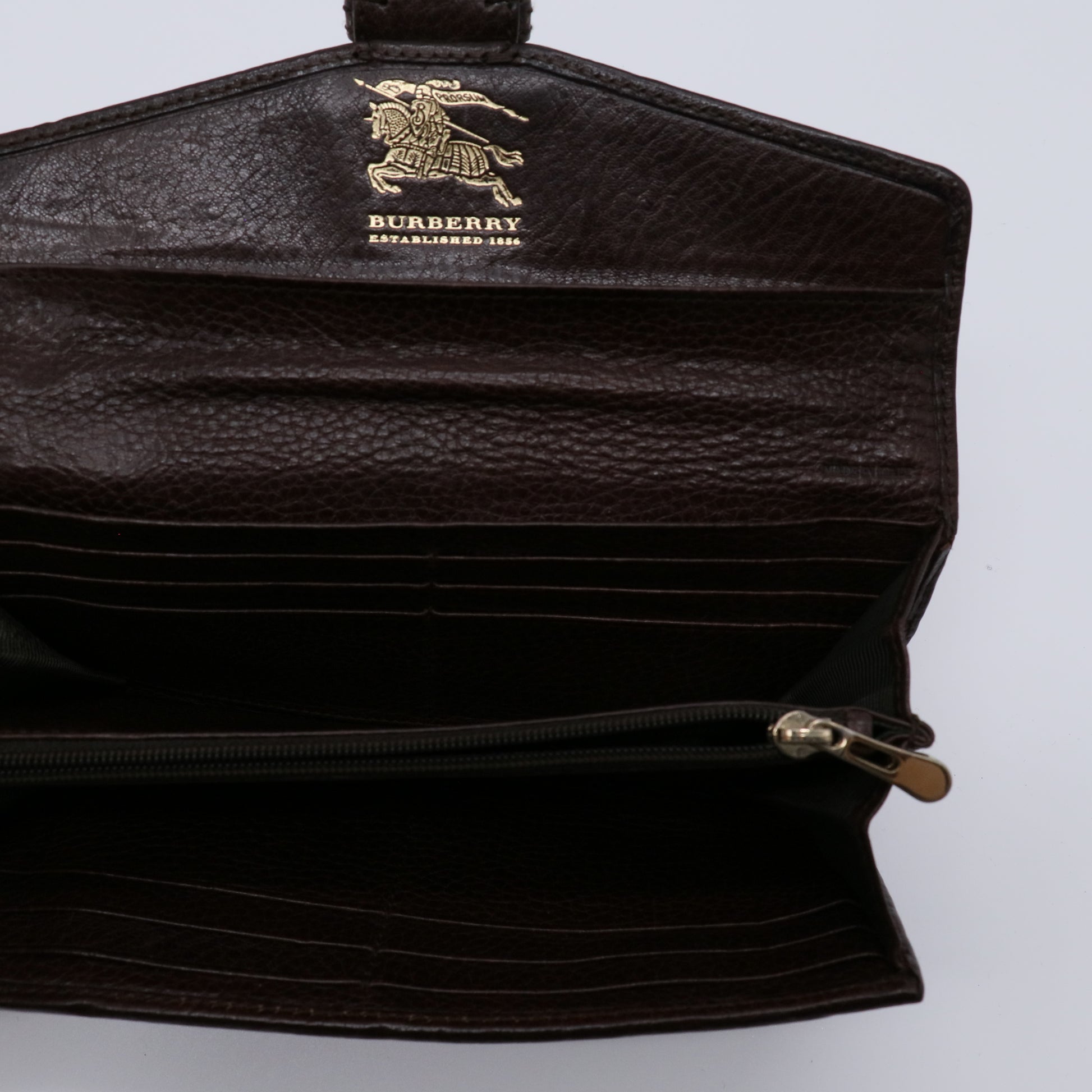 Burberry House Check Canvas Leather Buckle Continental Wallet W21295