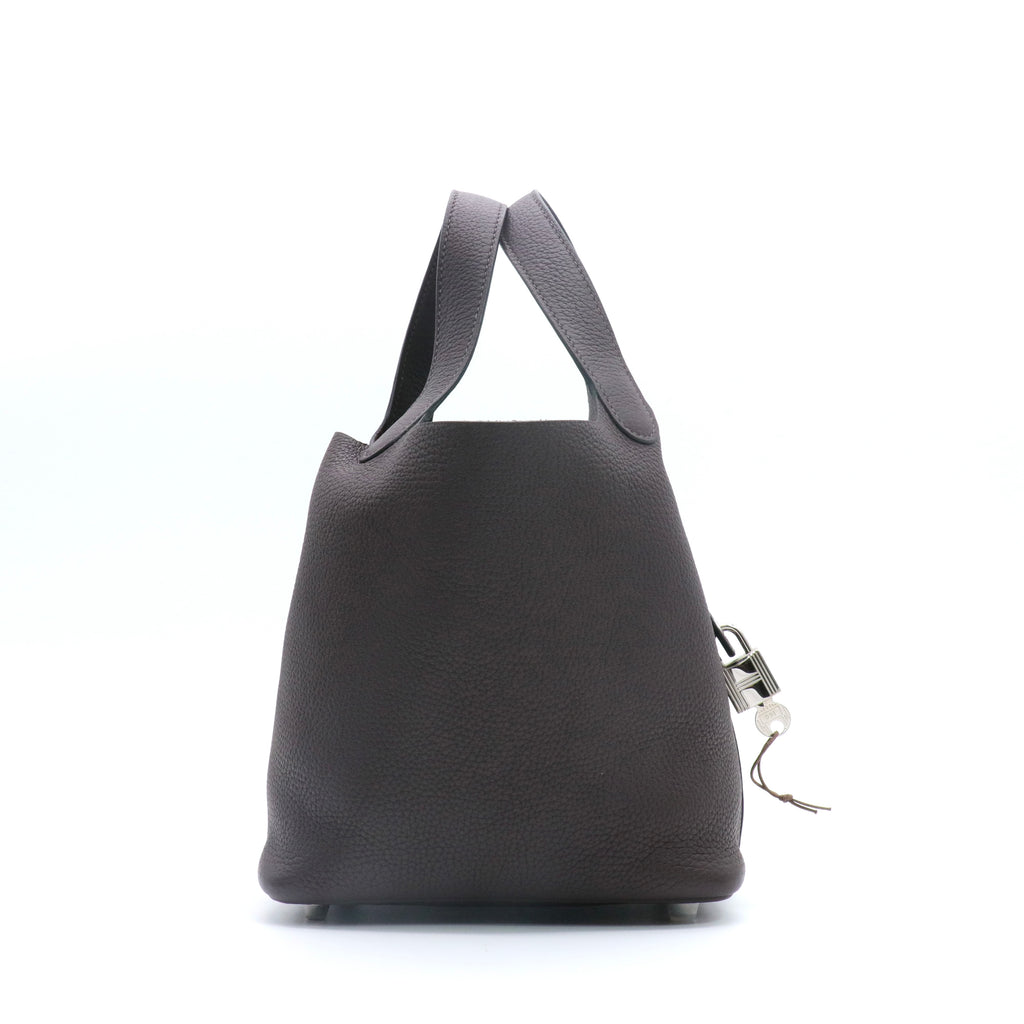 Bolsa Hermes Picotin Lock PM Marrom twins