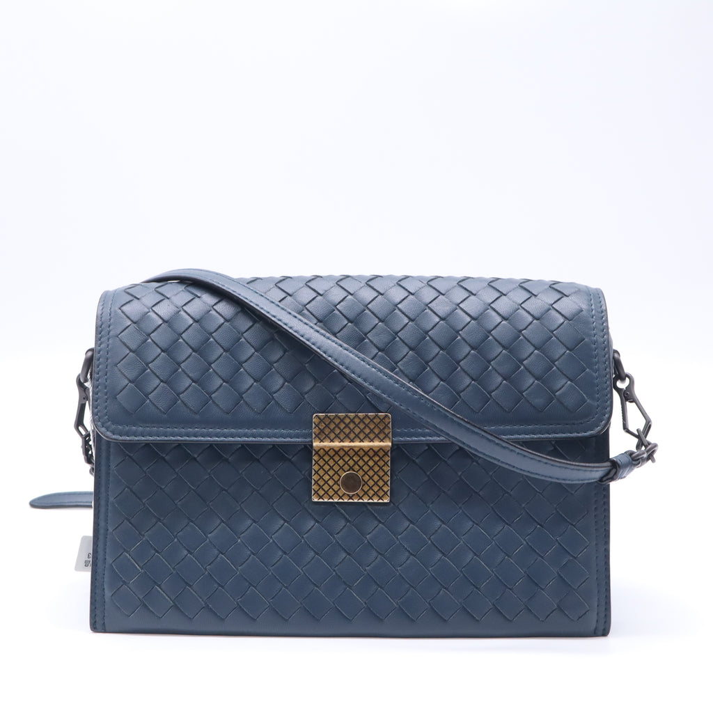 Bottega Veneta  Intrecciato Padlock Flap Bag Twins LDZ944