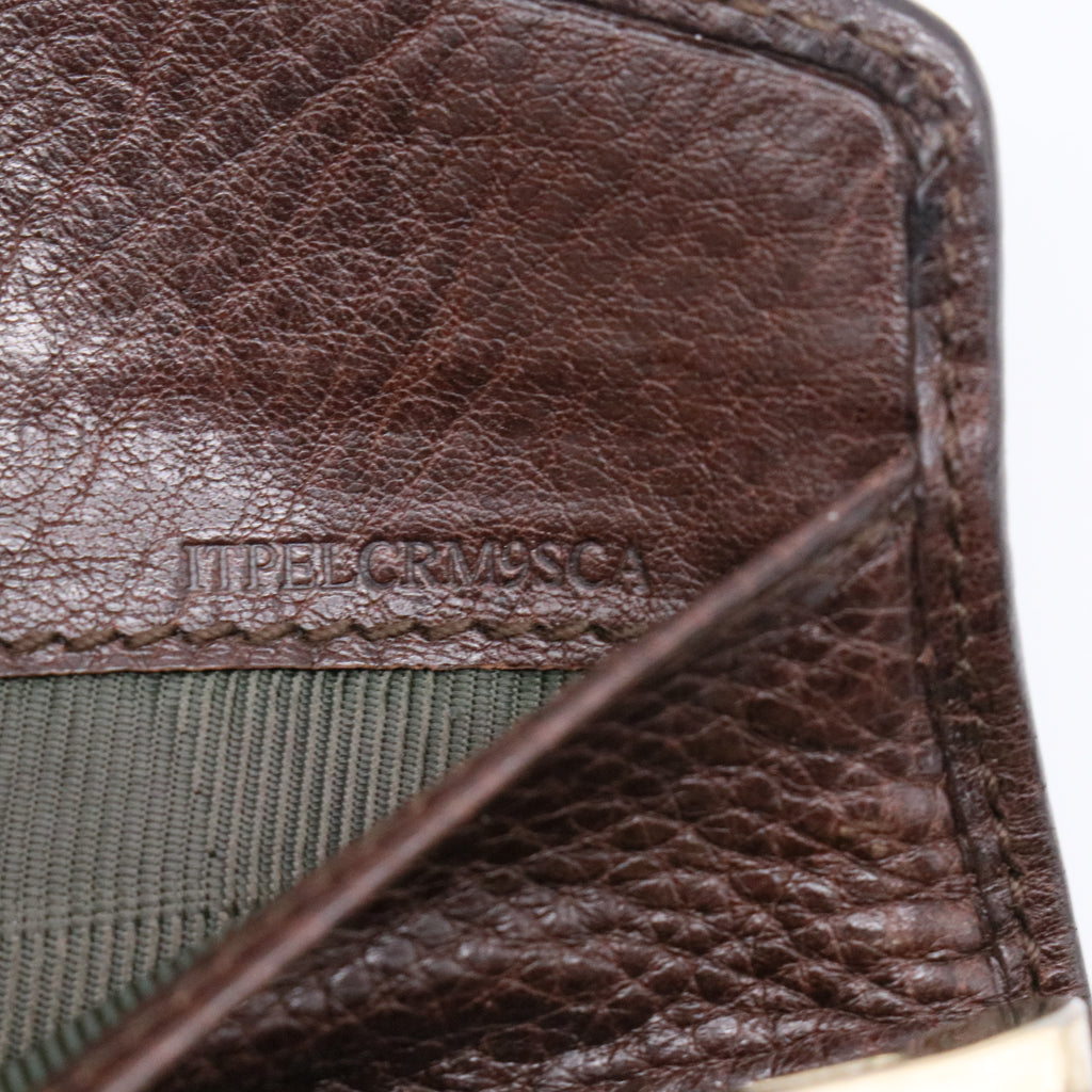 Burberry House Check Canvas Leather Buckle Continental Wallet W21295