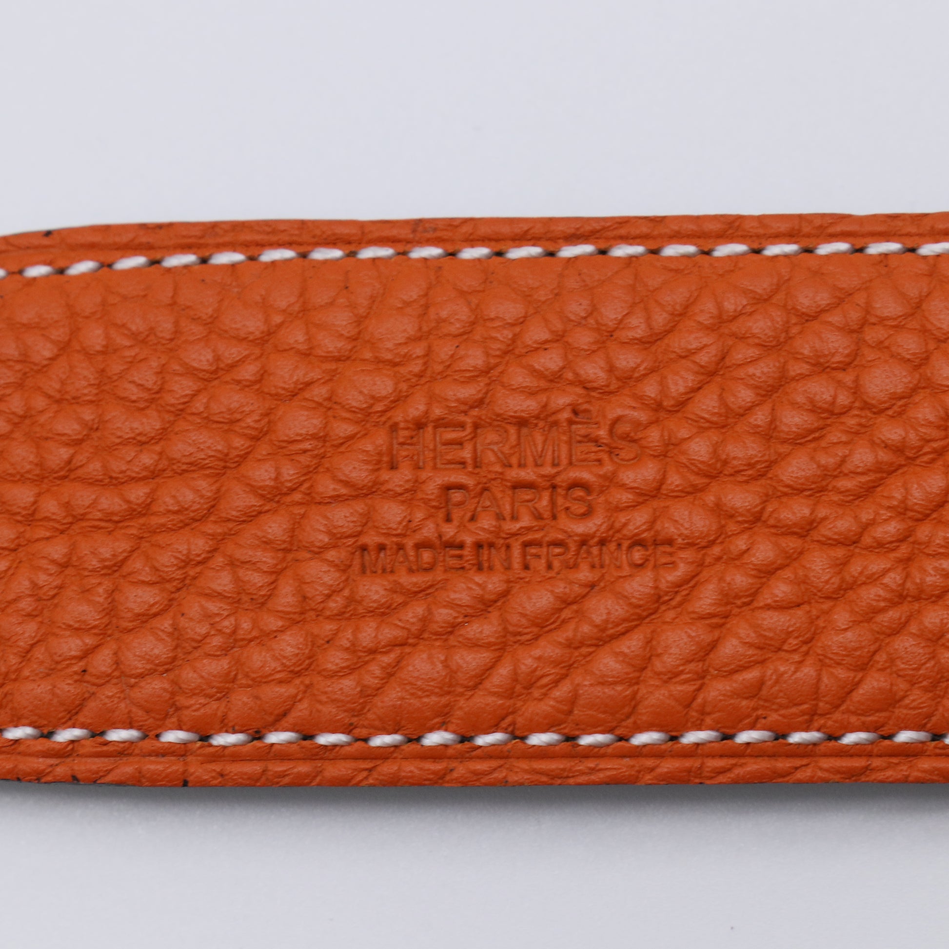 Hermes Togo Black Box Reversible Enamel H Belt W21351