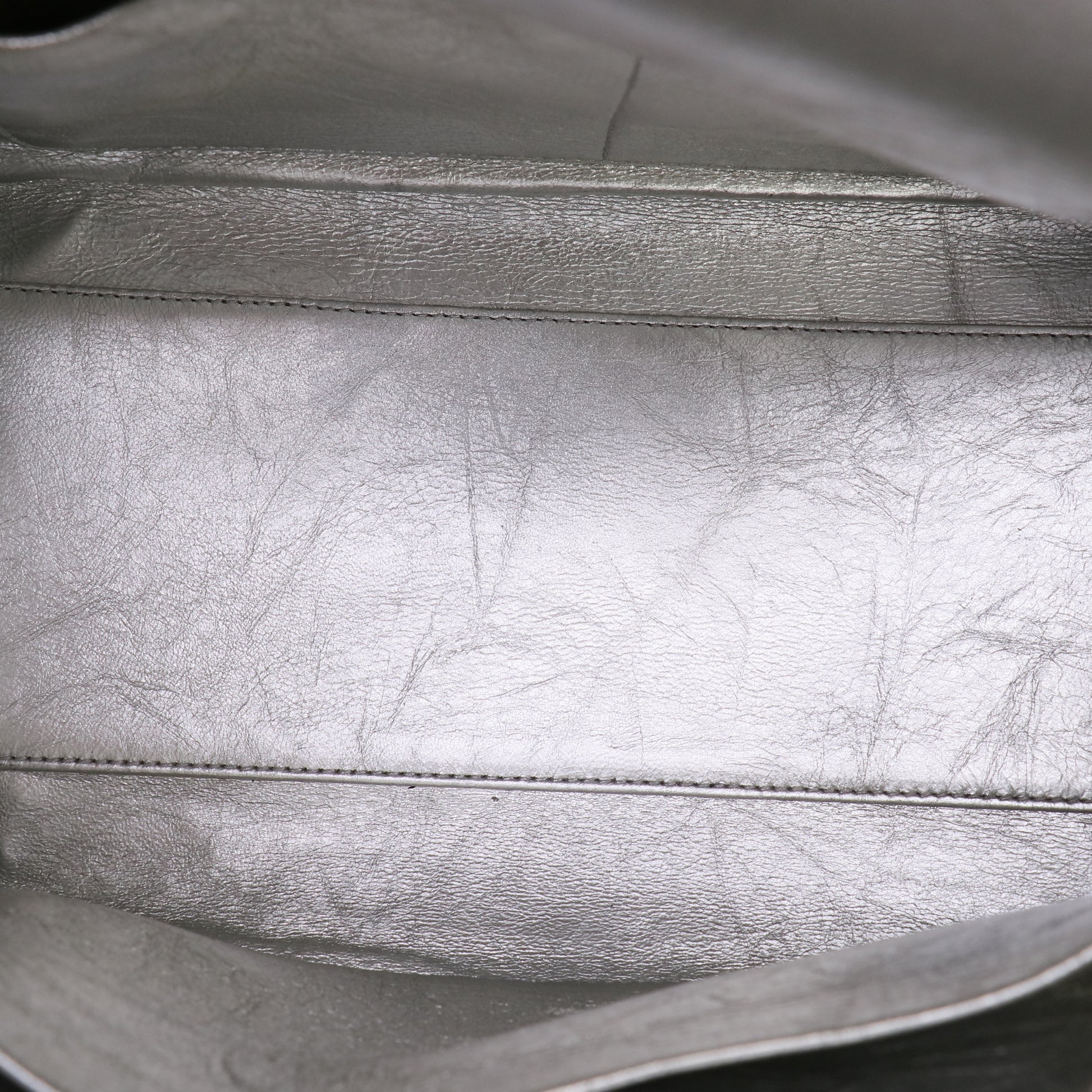 Christian Dior Silver Pebbled Leather Medium Diorever Bag Twins LDZ382