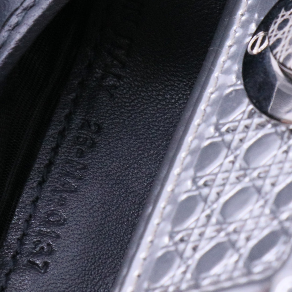metallic silver Diorama wallet