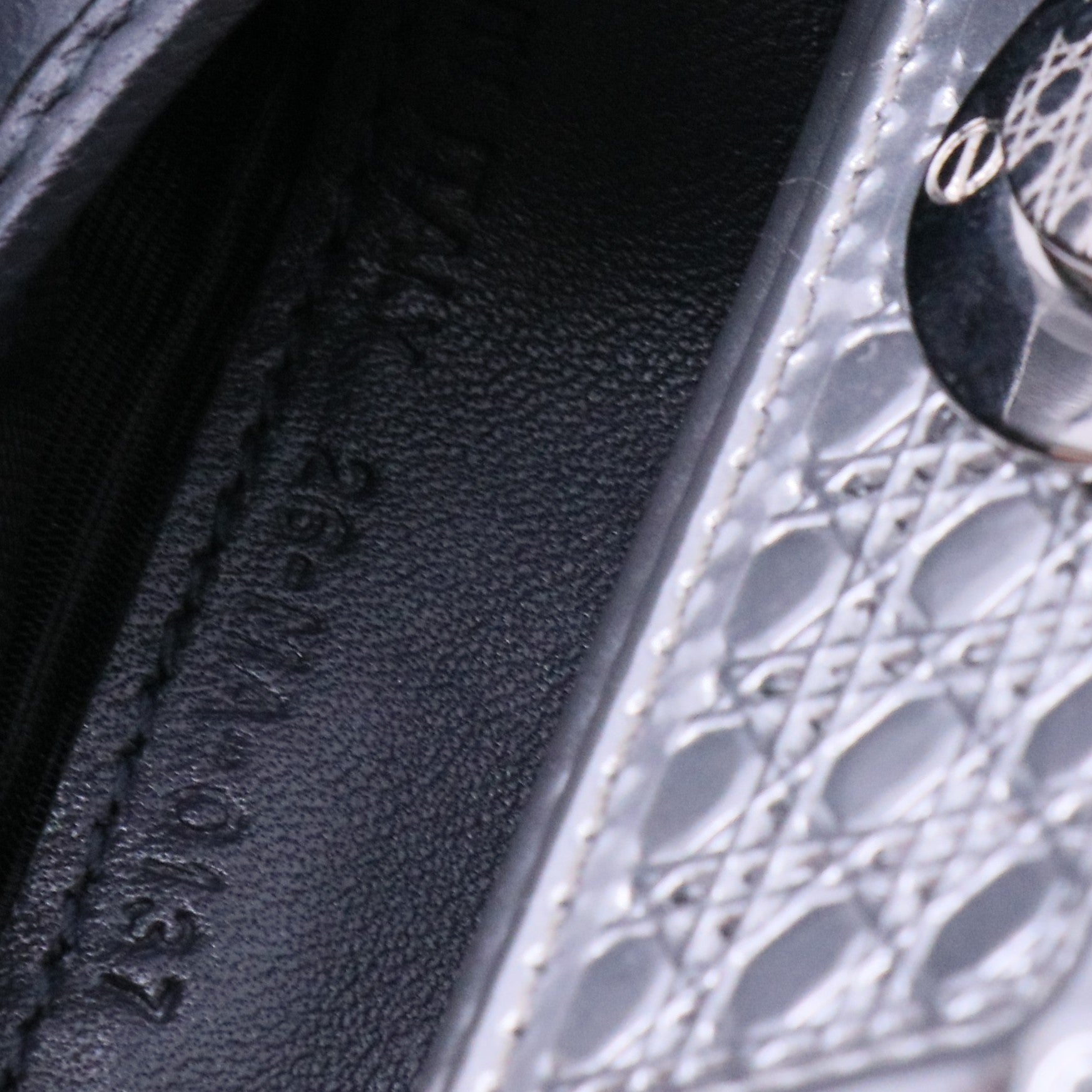 metallic silver Diorama wallet