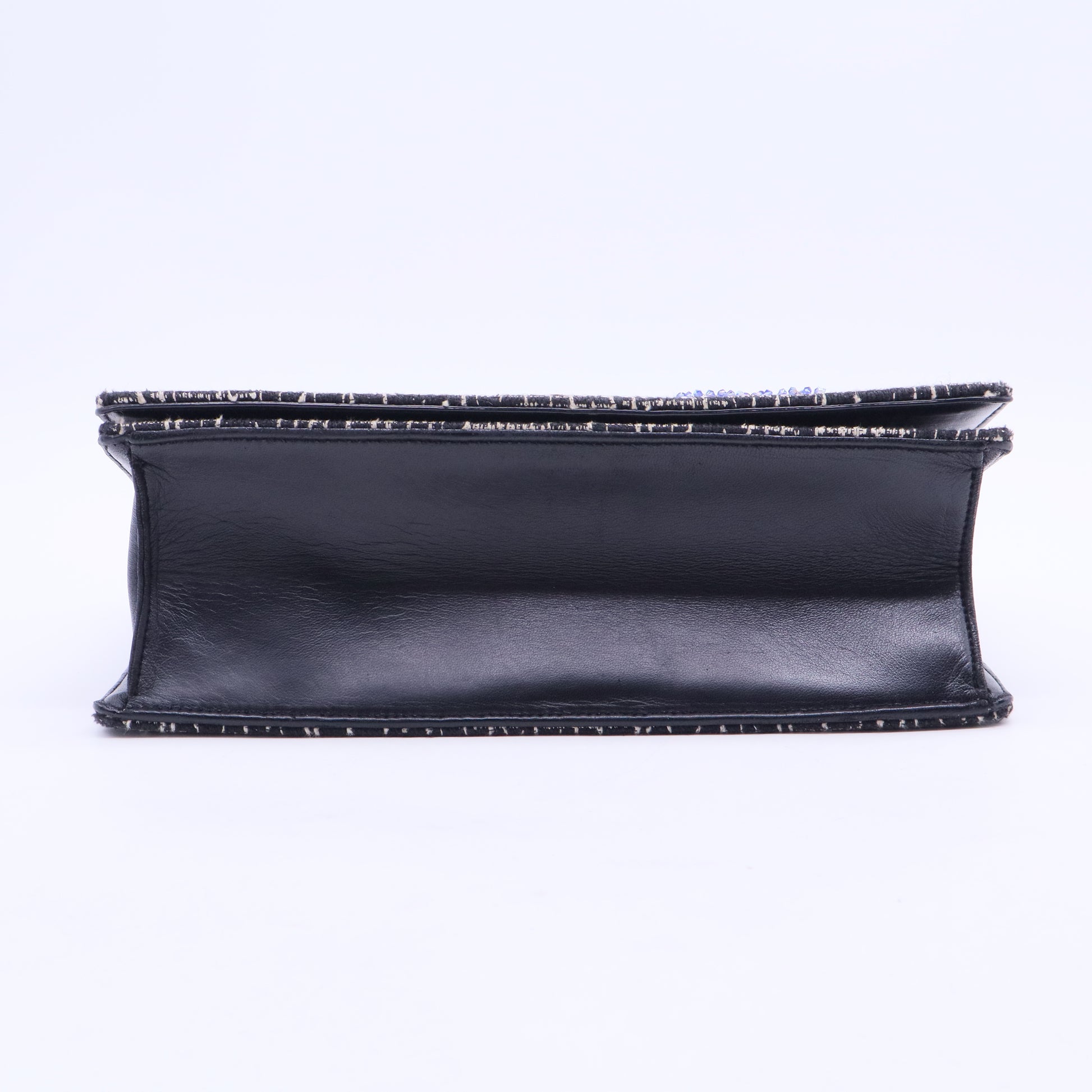 Christian Dior Black/White Tweed Embellished Diorama Medium Flap Bag B20220 twins