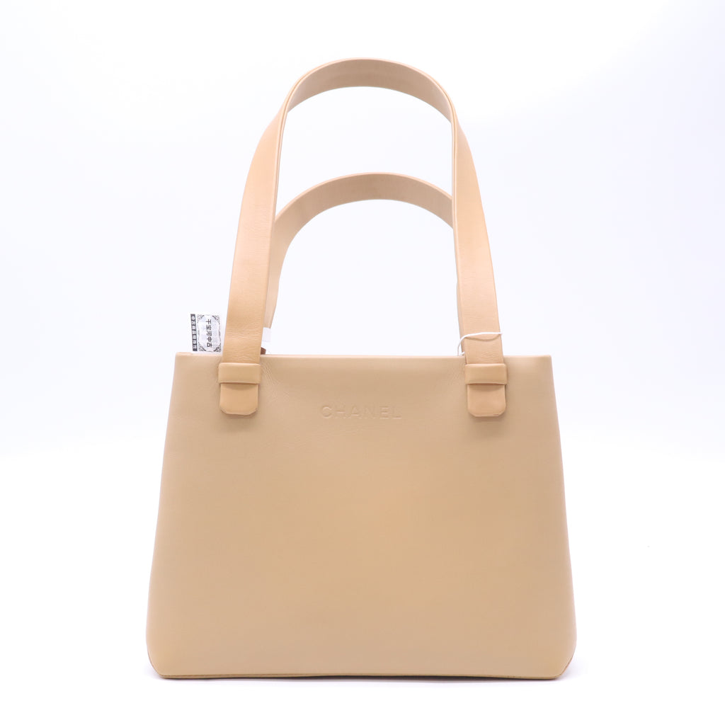 Chanel Vintage Calfskin CC Tote Beige Twins B23938