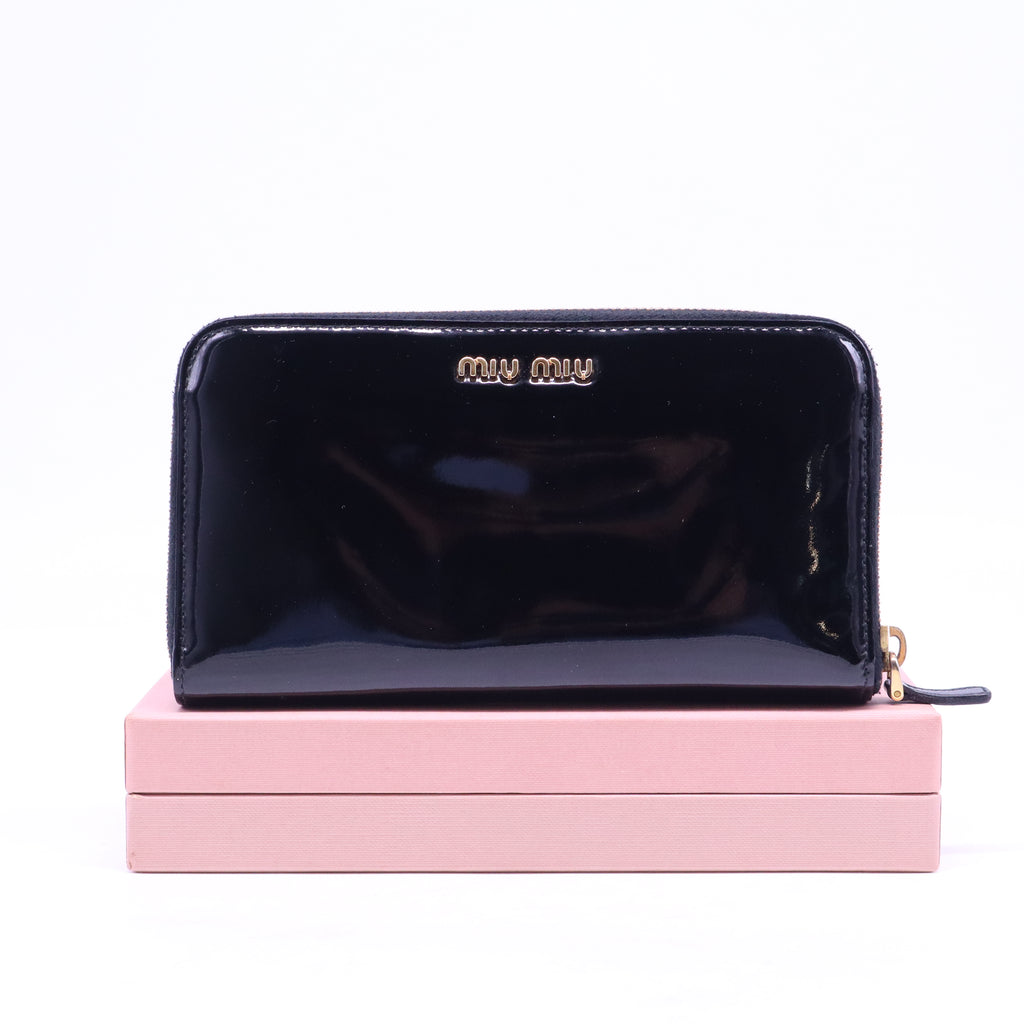 Patent Black Leather Wallet W20812