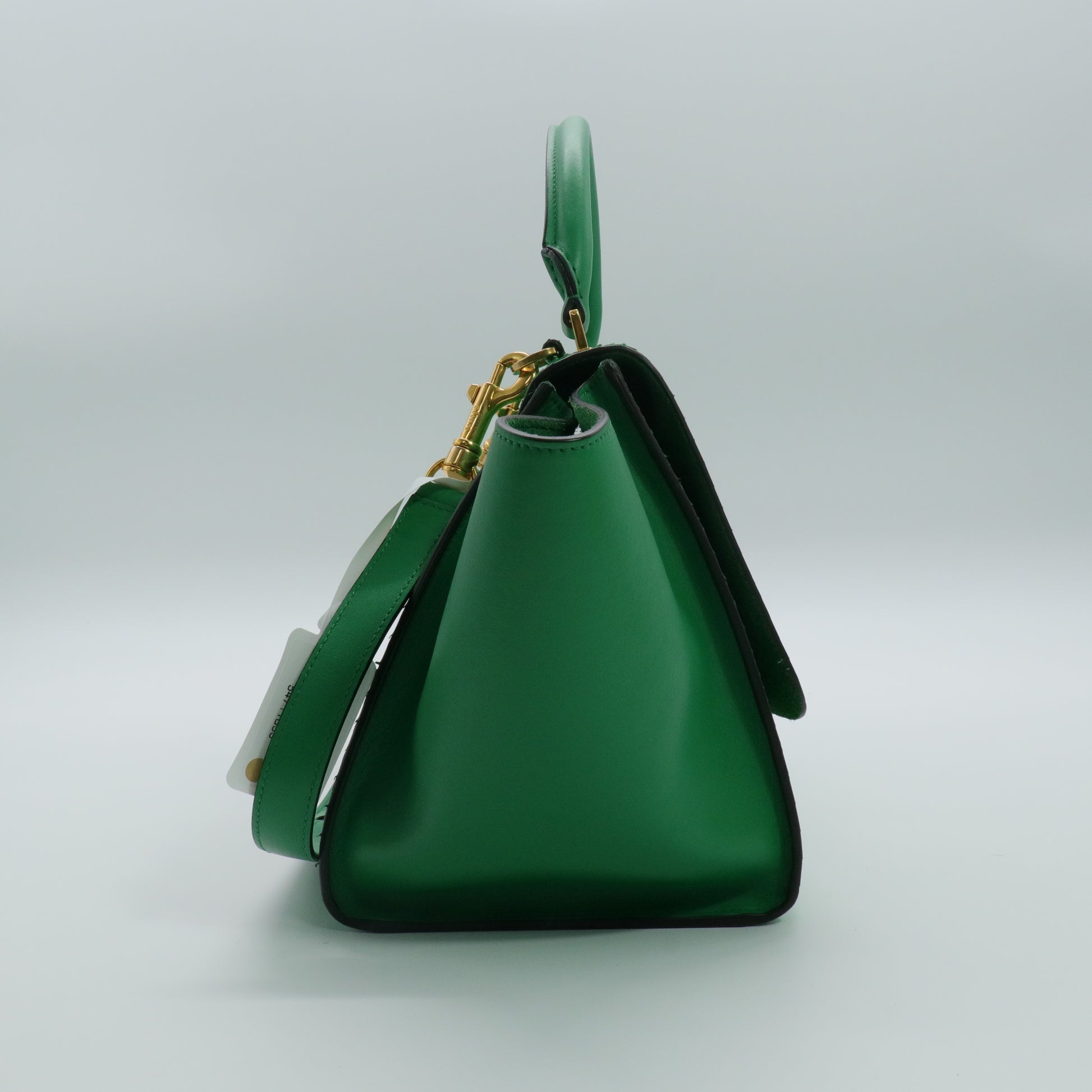 Green Python and Leather Small Trapeze Bag twins