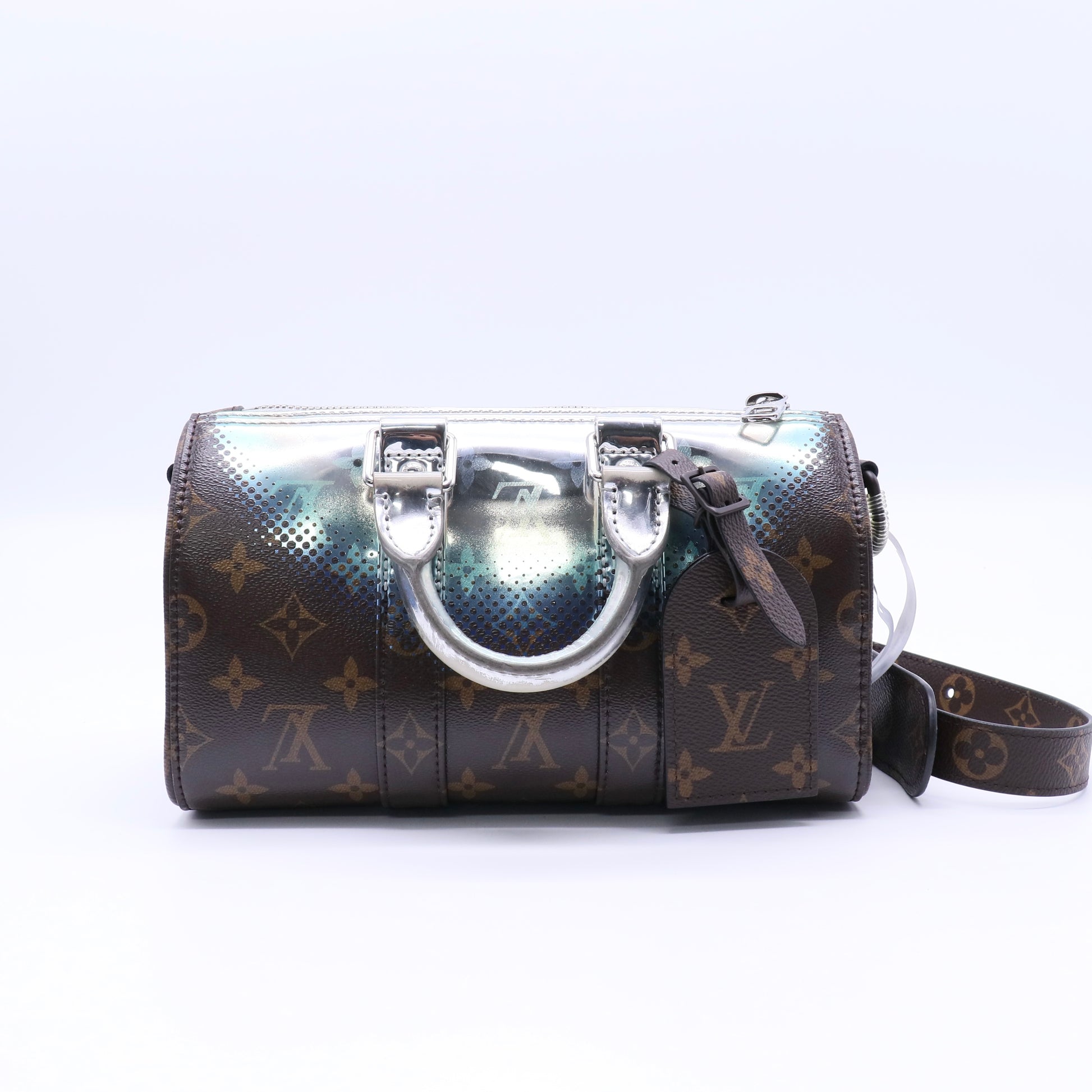 Keepall Bandouliere Bag Limited Edition Metallic Nebula Monogram Canvas 25 Twins LDJ4090