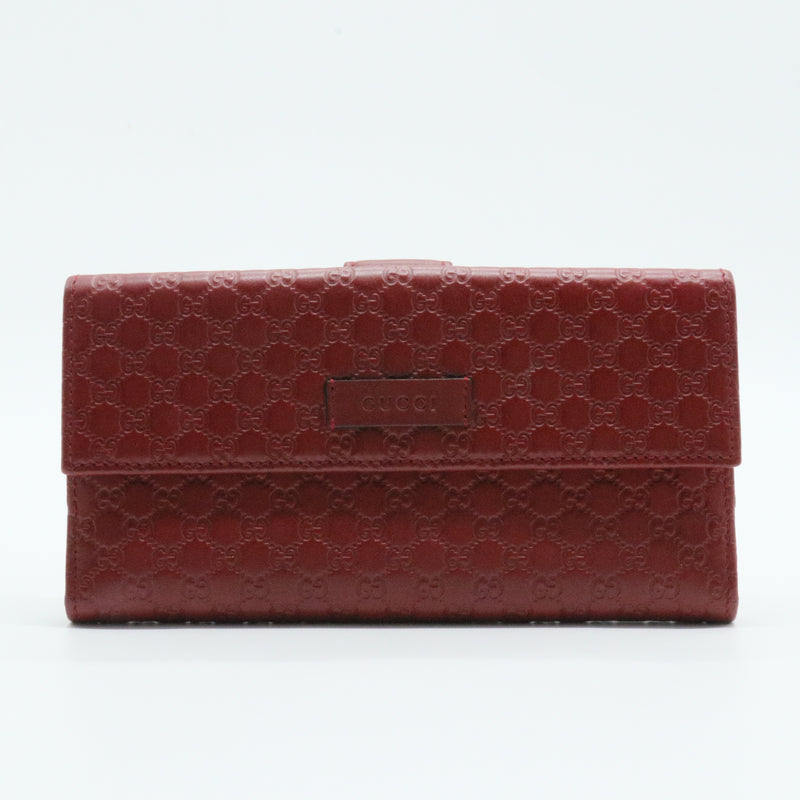 Continental Flap Wallet Microguccissima Leather Long