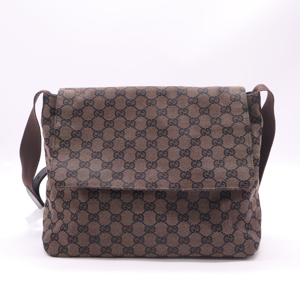 Gucci GG Canvas Flap Messenger Bag B23330