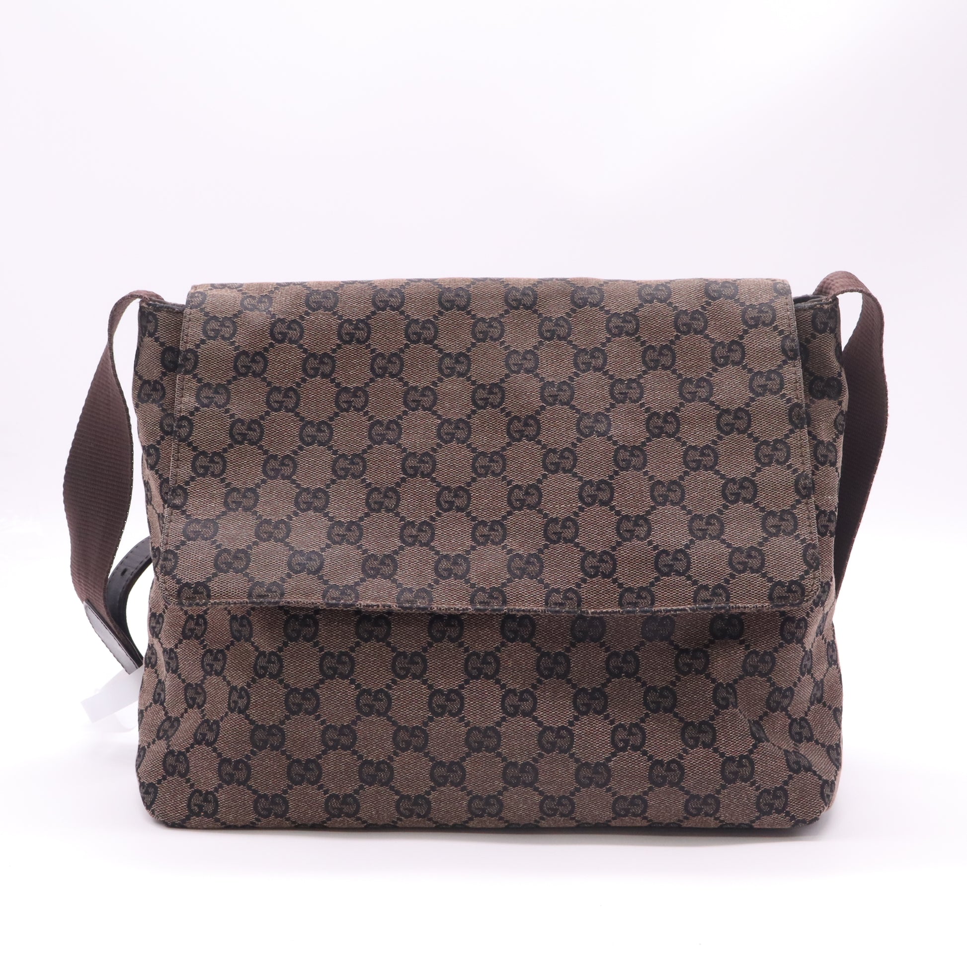 Gucci GG Canvas Flap Messenger Bag B23330
