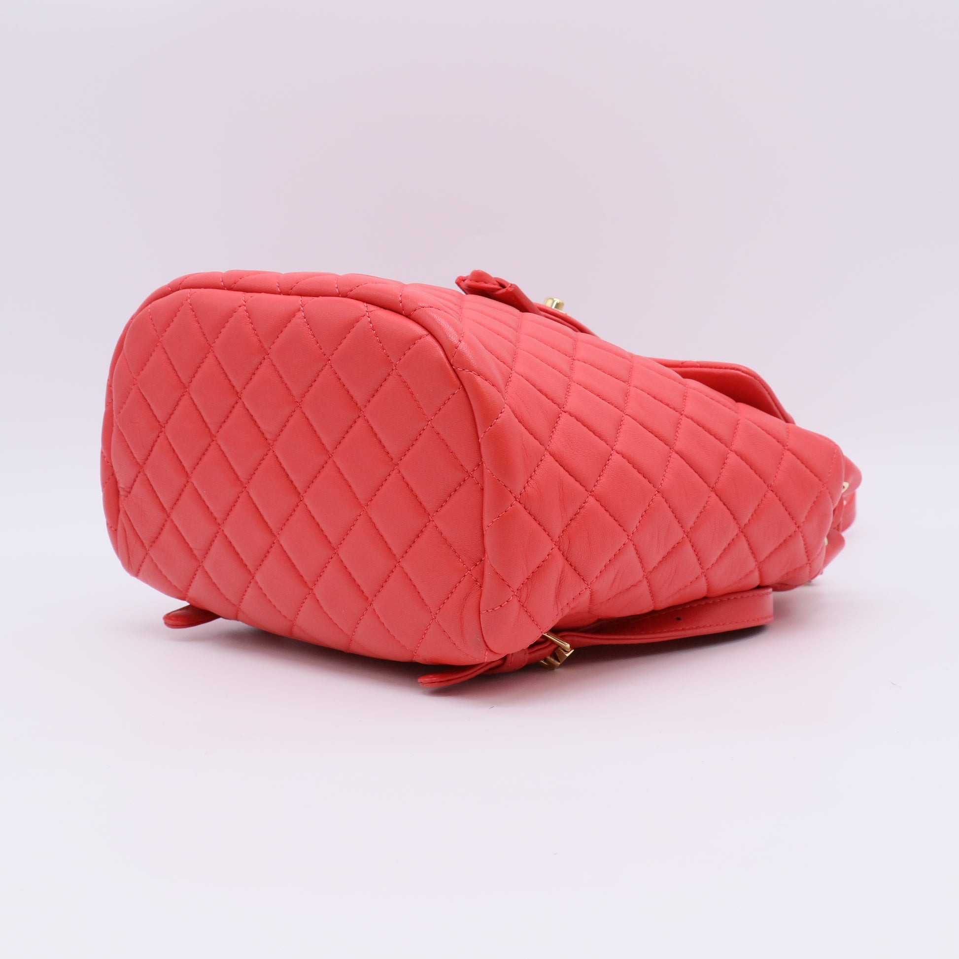 Chanel Lambskin Quilted Large Urban Spirit Backpack Red twins LDZ375