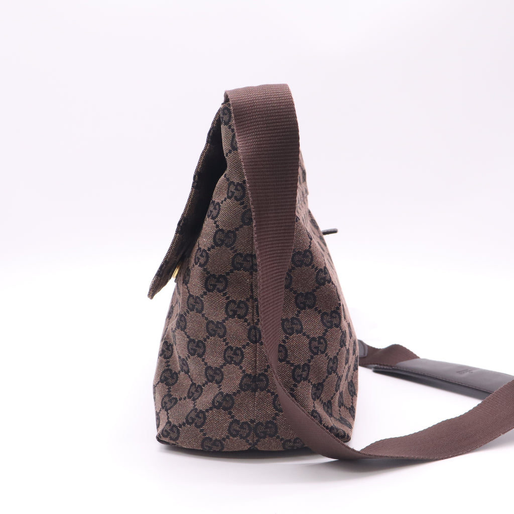 Gucci GG Canvas Flap Messenger Bag B23330