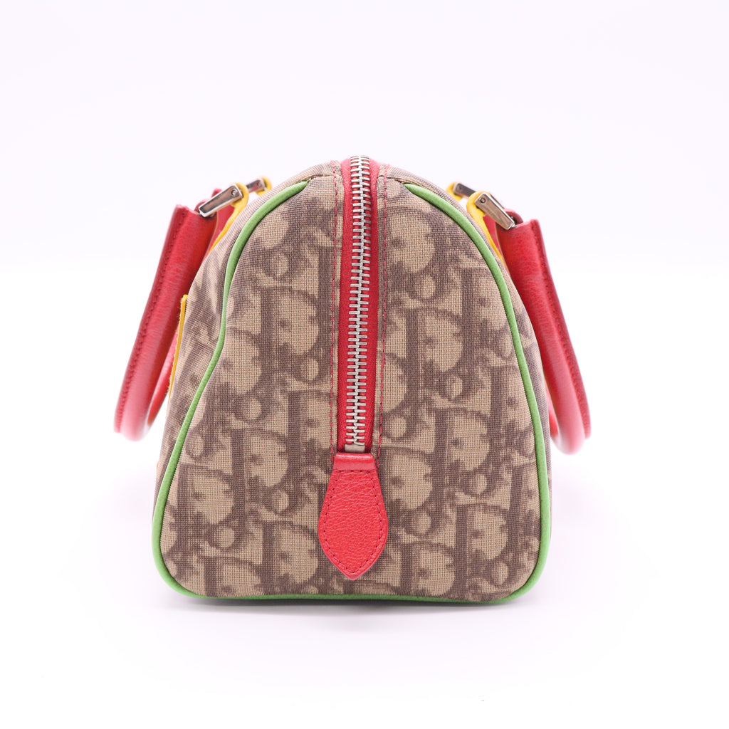 Christian Dior Beige PVC/Leather Rasta Collection Boston Bag